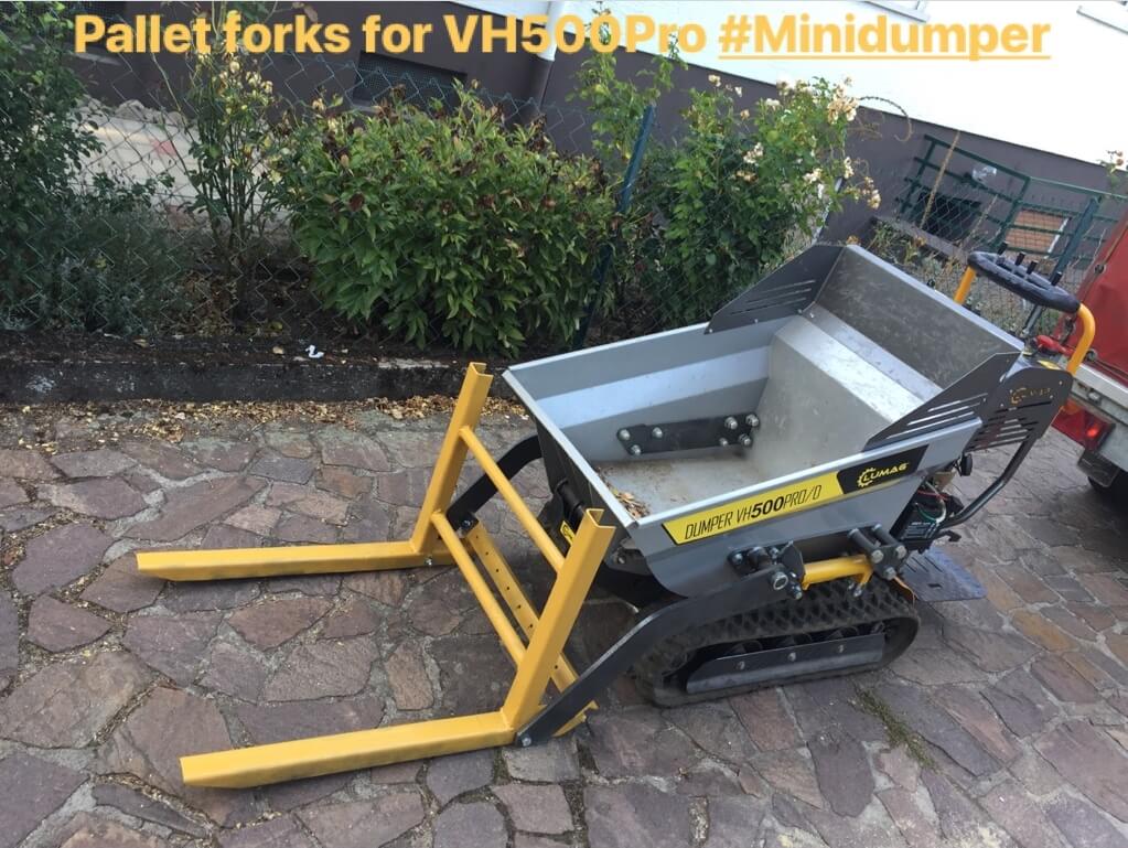 Palettengabel für einen Minidumper